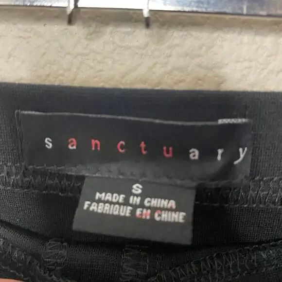 Sanctuary Black Button Front‎ Ponte Pencil Midi Skirt S - Picture 7 of 8